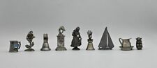 Vintage Assorted Pewter Figurines Souvenirs Collectibles Lot Of 10 Pieces picture