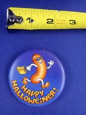 Vtg Happy Halloweiner Hallmark Pin Button Pinback    *125-X picture
