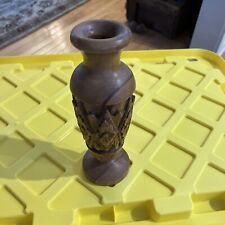 Vintage Wooden Vase Hand Carved/ Candlestick 10