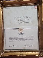 1998 Happy Anniversary Letter White House Letterhead Bill Clinton  picture