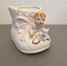 Vintage Napco Nursery Baby Bootie Planter C-6387 Japan As Is picture
