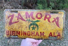 Vintage ZAMORA - BIRMINGHAM, ALABAMA Shriners Masonic booster license plate picture
