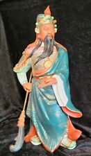 Vintage Guan Gong Handpainted Ceramic Statue Figurine 19