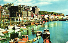 Whitby The Harbour England UK Chrome Postcard 1960s picture