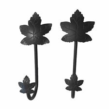 Longaberger Wrought Iron Maple Leaf Wall Hooks #72664 1998 Pair Two 2 picture