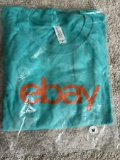 eBay Swag Turquoise T-Shirt Orange Lettering Women M NEW picture