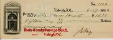 “North Carolina Senator” Josiah Bailey Signed Check Dated 1924 picture