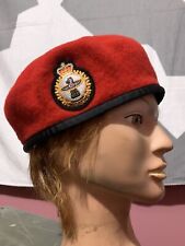 CFMP Canadian Forces Military Police “Securitas” Red Wool Beret Cap Vintage picture
