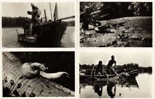 FRENCH GUINEA GUINEE 10 REPTILES CROCODILES Vintage Photo Postcards 1940 (L4210) picture