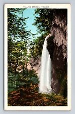 Falling Springs VA-Virginia, Scenic View Of Waterfall, Antique Vintage Postcard picture