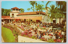 Postcard Cypress Gardens, Florida, Palm Dining Terrace, Linen A535 picture