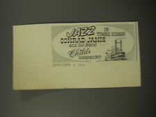 1954 Jazz in Times Square Ad - Conrad Janis and his Band Childs Paramount picture