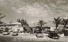 Edgemir Apartments Motel St. Petersburg Florida FL Old Cars 1952 Real Photo RPPC picture
