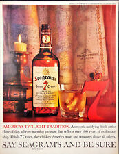1961 Seagram's Seven 7 Crown America's Twilight Tradition Vintage Print Ad picture
