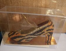 1967 Shoe Ornament Metropolitan Museum of Art New York BLING Tiger Striped  picture