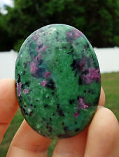 Stunning Ruby in Zoisite Massage Palmstone Healing Crystal Polished For Sale picture