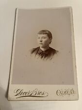 Cadiz Ohio CDV Photo Young Lady Glover Brothers Photography  picture
