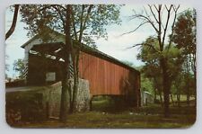 The Covered Bridge At Pool Forge Postcard 2810 picture