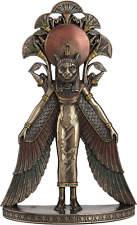 Majestic Sekhmet: Exquisite 10.75-Inch Winged Egyptian Goddess of War and Chaos  picture