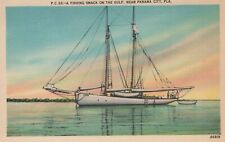 Panama City Florida Fishing Smack Boat On The Gulf Postcard picture