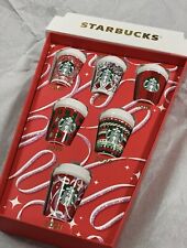 6pcs Set Christmas Starbucks 2006-2021 Xmas Gift Mini Red Cup Cute Ornaments picture