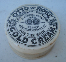 Antique (c1890) ORIGINAL E.C EVANS, West London CHEMIST'S Cold Cream jar pot lid picture