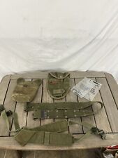 Vietnam Era M1956 Web Gear Lot Canteen Cover, E-tool Cover And Web Belt picture
