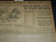 1907 JULY 21 THE BOSTON HERALD TWISTS & ROOSEVELT SHELVE TARIFF REVISION- BH 255 picture