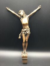 Rare Antique Magnificent Grand Crucifix Christ Corpus Bronze Signed A.DUBOIS picture
