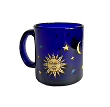 Libbey Cobalt Celestial Moon & Stars Coffee Mug - the one from Friends picture