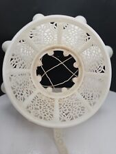 1 VINTAGE 1950s Boudoir Lamp Shade Hard Wavy Plastic Lacy Crown  picture