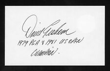 David Graham PGA Golfer, Winner of the 1981 US Open Signed 3x5 Index Card G1044 picture