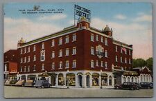 Postcard MI Four Flags Hotel Niles Michigan 100 Modern Fireproof Rooms Cars C13 picture