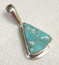 Vintage Navajo Artisan Douglas Zachary Sterling Silver Turquoise Pendant picture