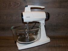 VINTAGE Sunbeam MIXMASTER 12 Speed White With Beaters & replacement glass Bowl   picture