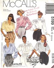 1990's McCall's Misses' Blouse Pattern 5199 Size 10-14 UNCUT picture