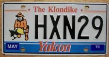SINGLE YUKON, CANADA LICENSE PLATE - 2019 - HXN29 - THE KLONDIKE picture