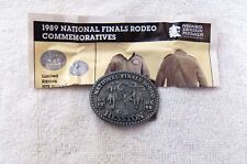 CLASSIC BELT BUCKLE HESSTON NFR 1989 NATIONAL FINALS RODEO LMT ED SILVER TO BB18 picture