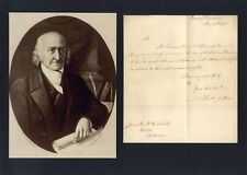 Albert Gallatin autograph, letter signed & mounted picture