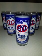 Set of 6 STP Oil Treatment 6 Inch New Old Stock Drinking Glasses picture