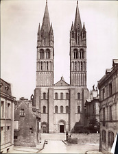 France, Caen, Saint-Etienne, Abbey aux Hommes, vintage print, ca.1880 print print print picture