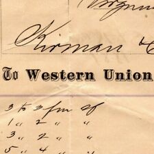Scarce Vintage 1881 Bill TO Western Union Telegraph - Kirman picture