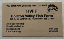 Business Card Holston Valley Fish Farm Knoxville, Tennessee picture