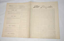 Butte Montana Newspaper The People January 14 1893 Complete Antique Rare LeHigh picture