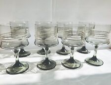 Rare Vintage MCM Smokey Colored Libby Mid-century Cocktail Parfait Glasses 8 picture