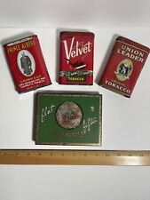 antique tobacco tins set of 4 picture