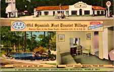 Linen PC Multiple Views of Old Spanish Fort Tourist Village in Mobile, Alabama picture