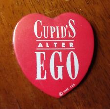 Vintage Hallmark Valentine's Day Cupid's Alter Ego Heart Button Pin picture