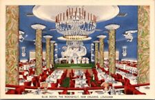Blue Room The Roosevelt Hotel New Orleans Louisiana Vintage 1930s Postcard Dance picture