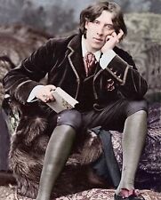 1882 Irish Author OSCAR WILDE Color Tinted Photo  (223-R) picture